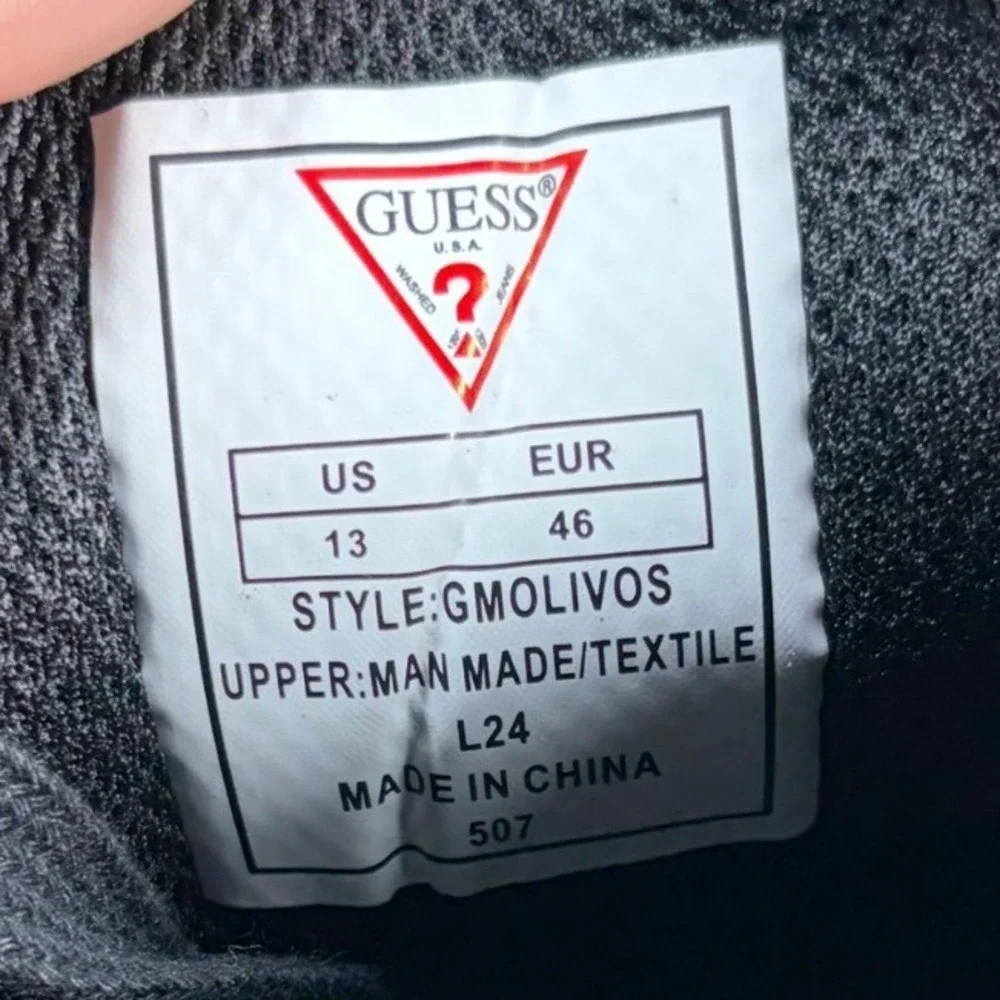 Guess Sneakers Mens 13 Black Casual Monogram Low‎ Top NEW GMOLIVOS
